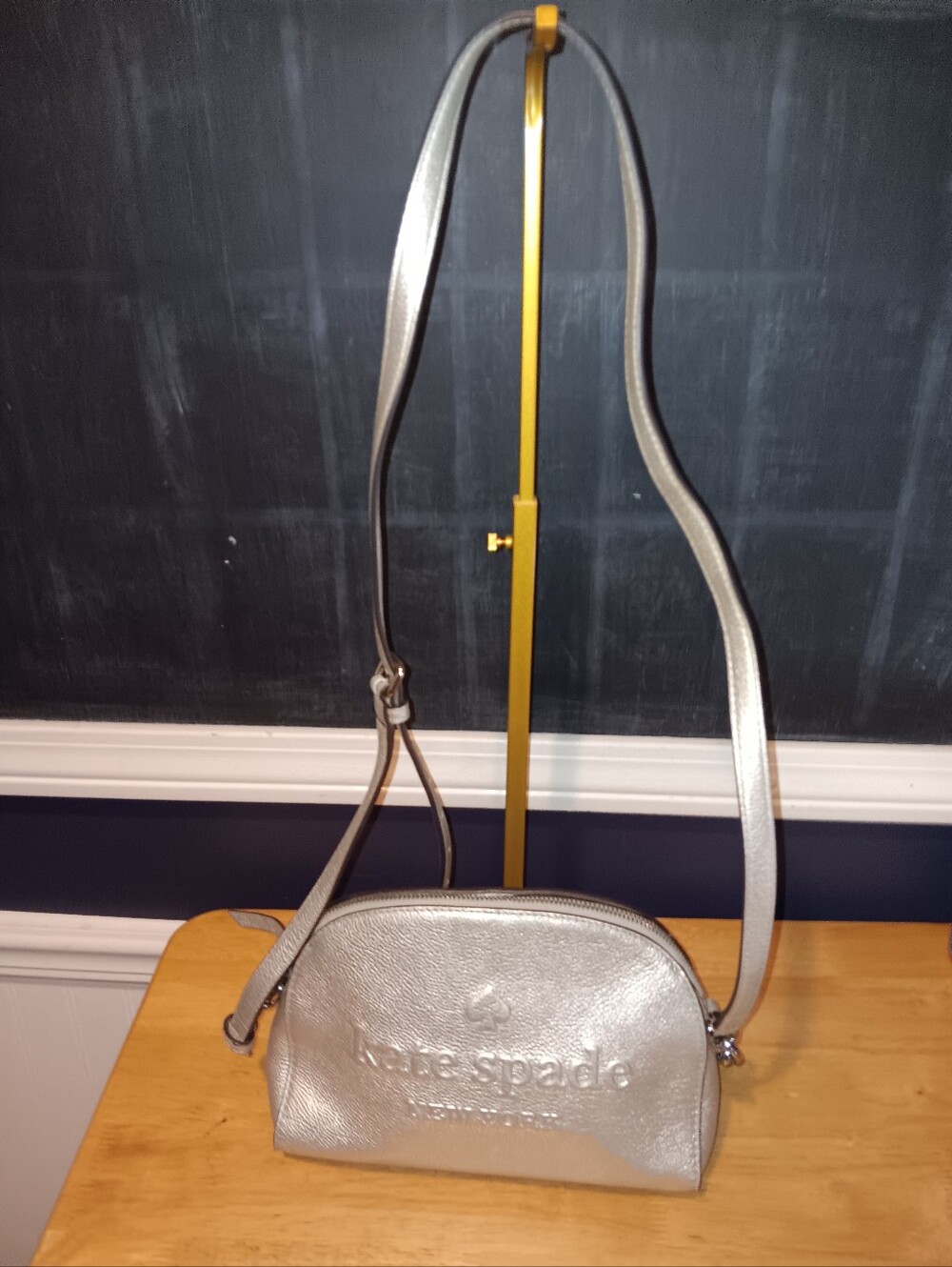 Kate Spade Silver Leather Shouldee Bag